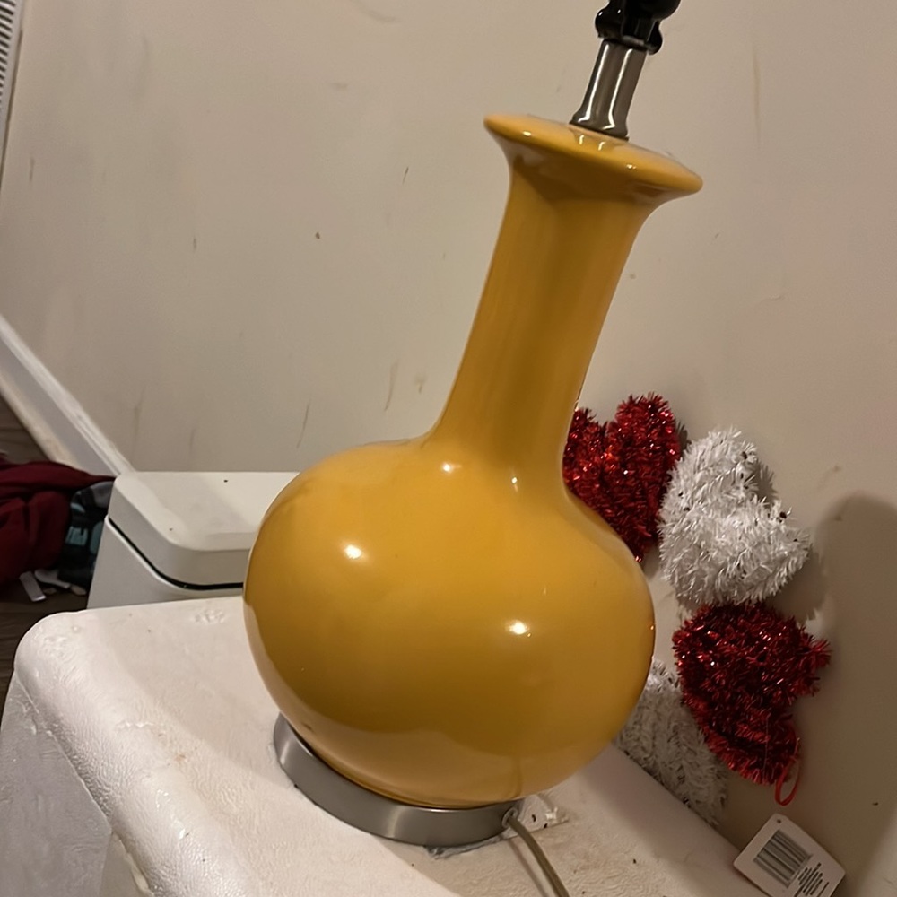 Yellow glass lamp